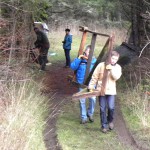 Scouts taking down old aviary winter 2016 SA (2)