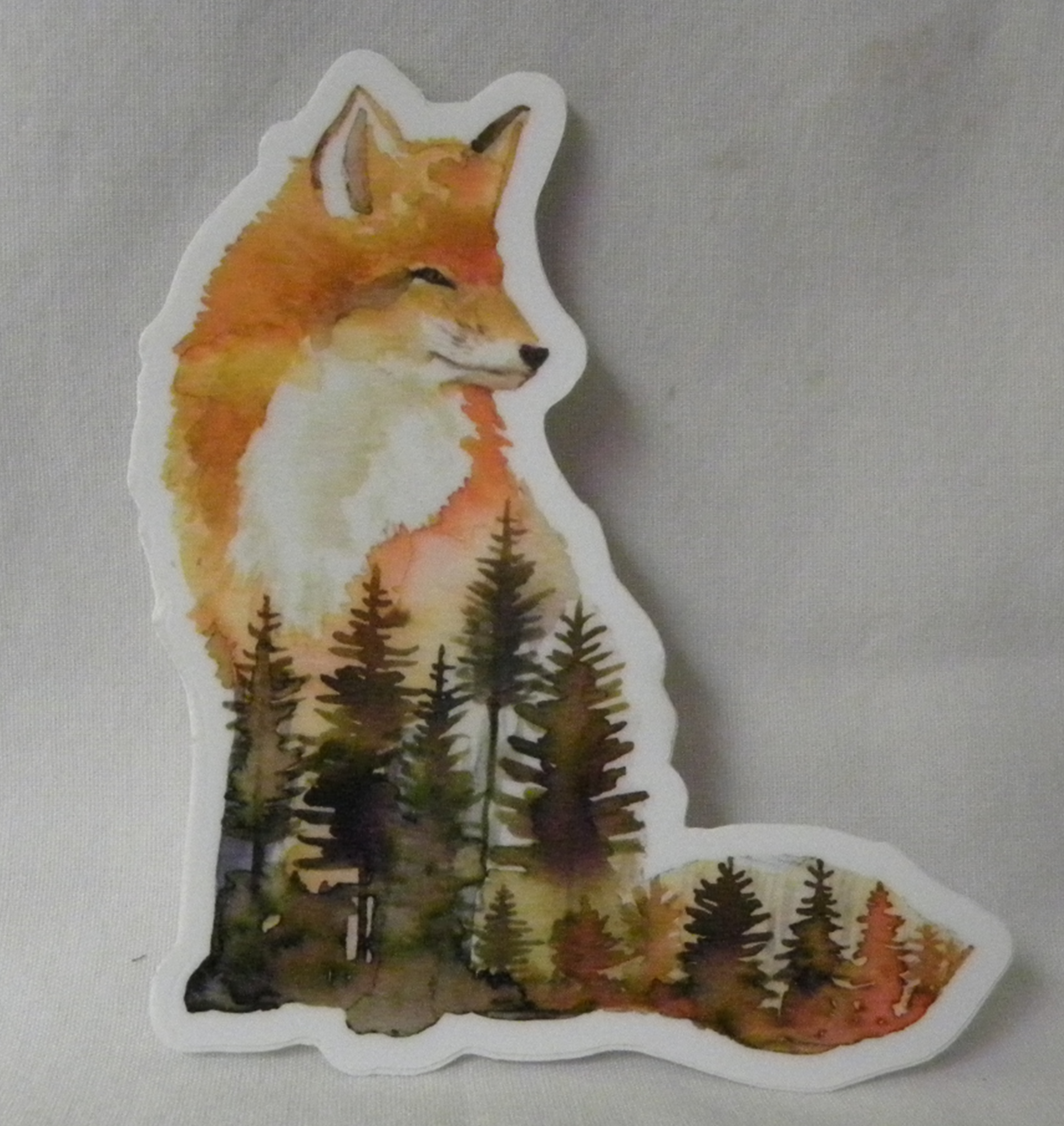 Watercolor Red Fox Sticker